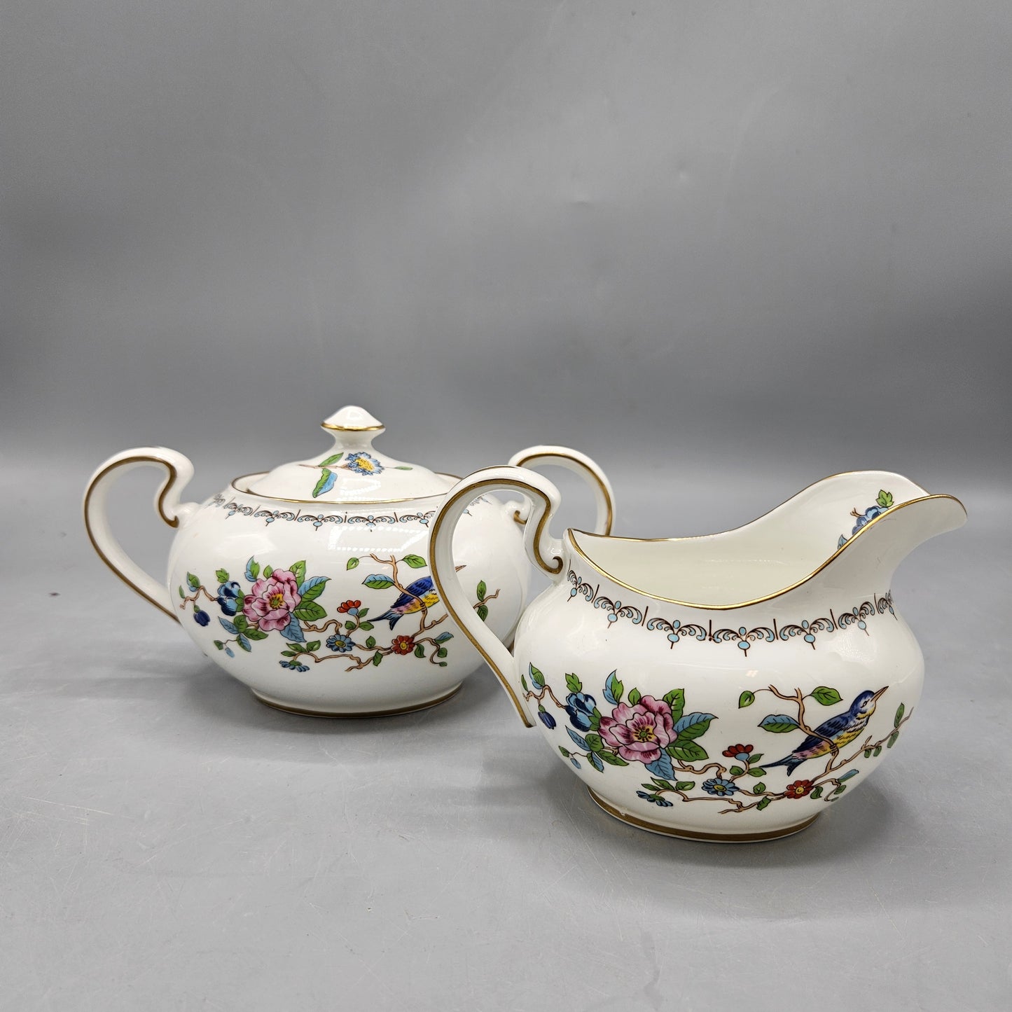 Aynsley Bone China Pembroke Creamer & Sugar