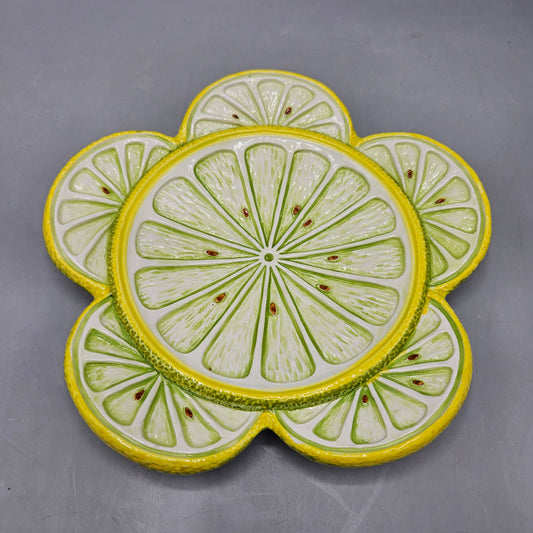 Bassano Italian Faience Lemon Slice Plate