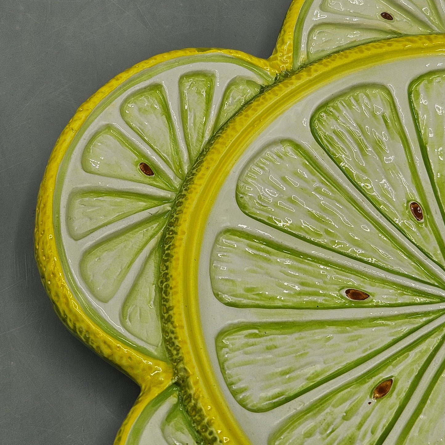 Bassano Italian Faience Lemon Slice Plate