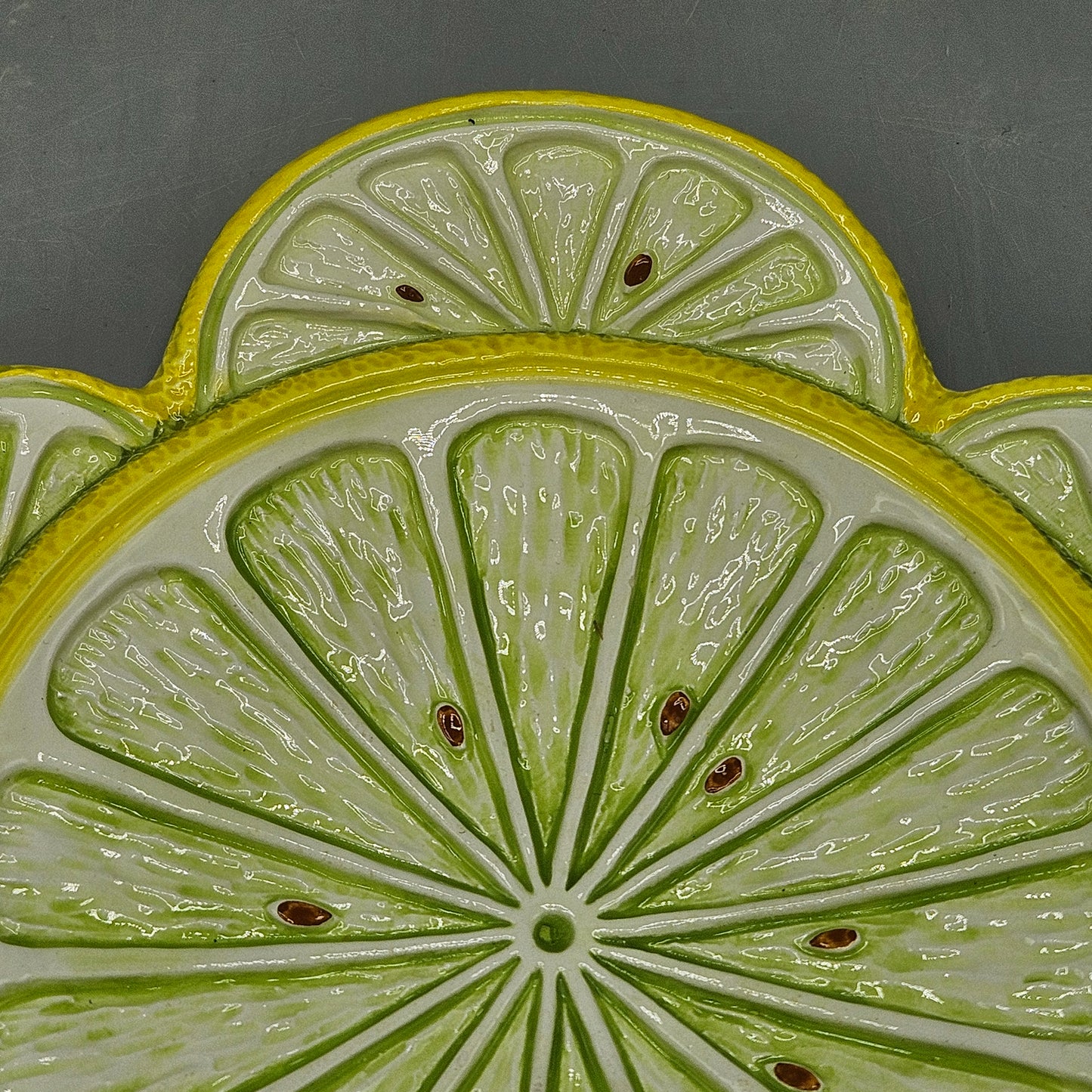 Bassano Italian Faience Lemon Slice Plate