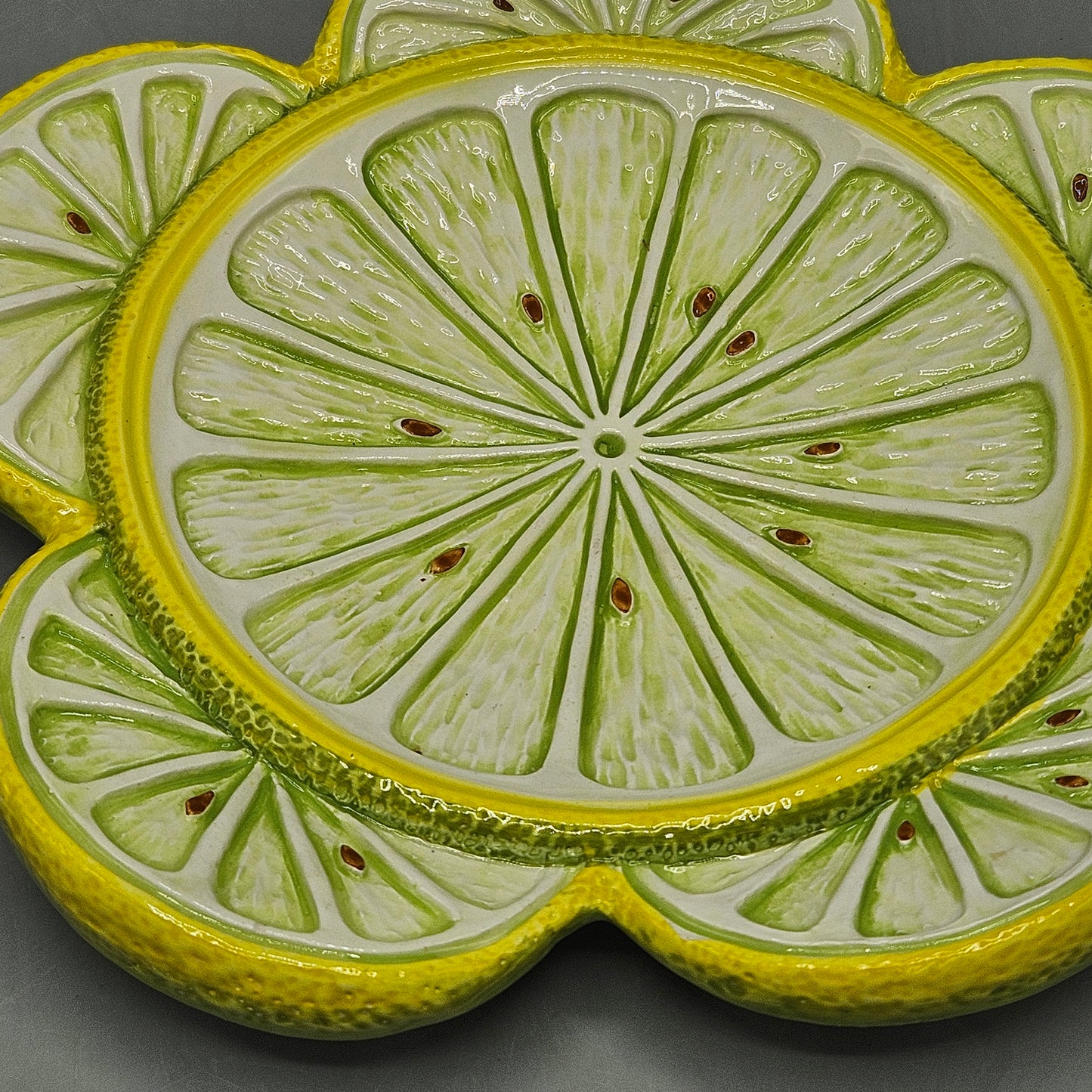 Bassano Italian Faience Lemon Slice Plate