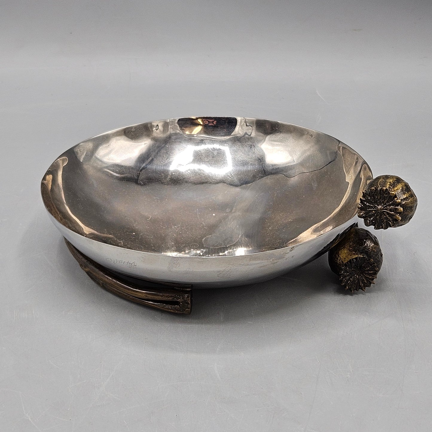 Michael Aram Stainless Steel & Bronze Poppy Seed Head Bowl