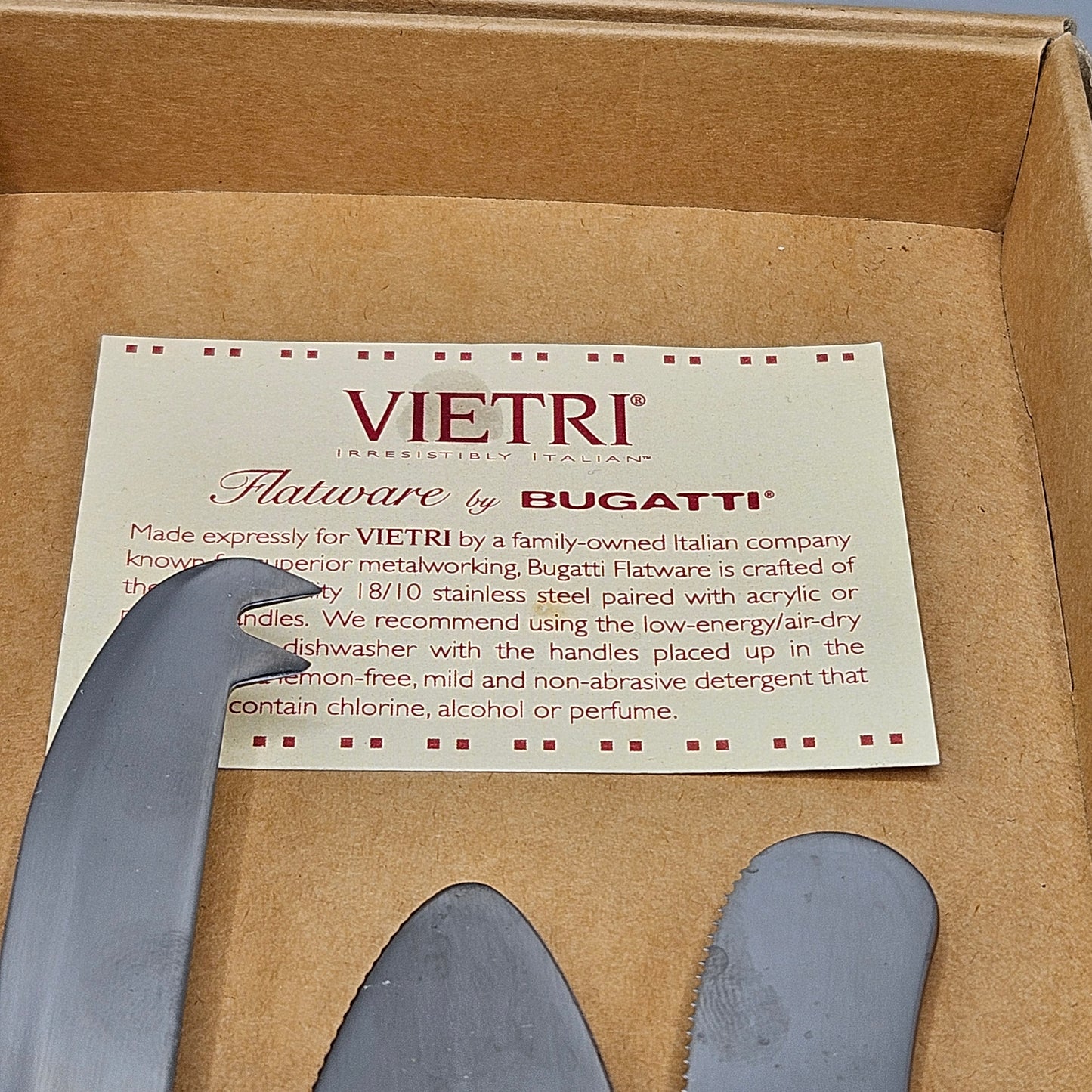 Bugatti for Vietri Italian Mother of Pearl Handled Cheese Knife Set