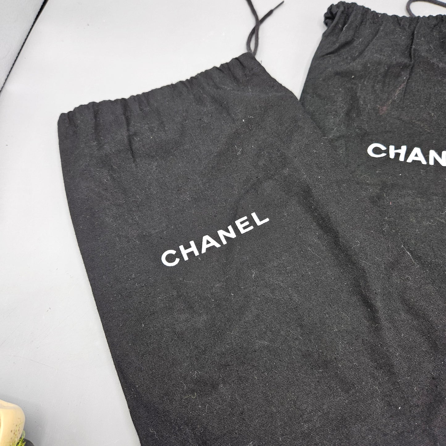 Black Chanel Shoe Bags - Set of Three