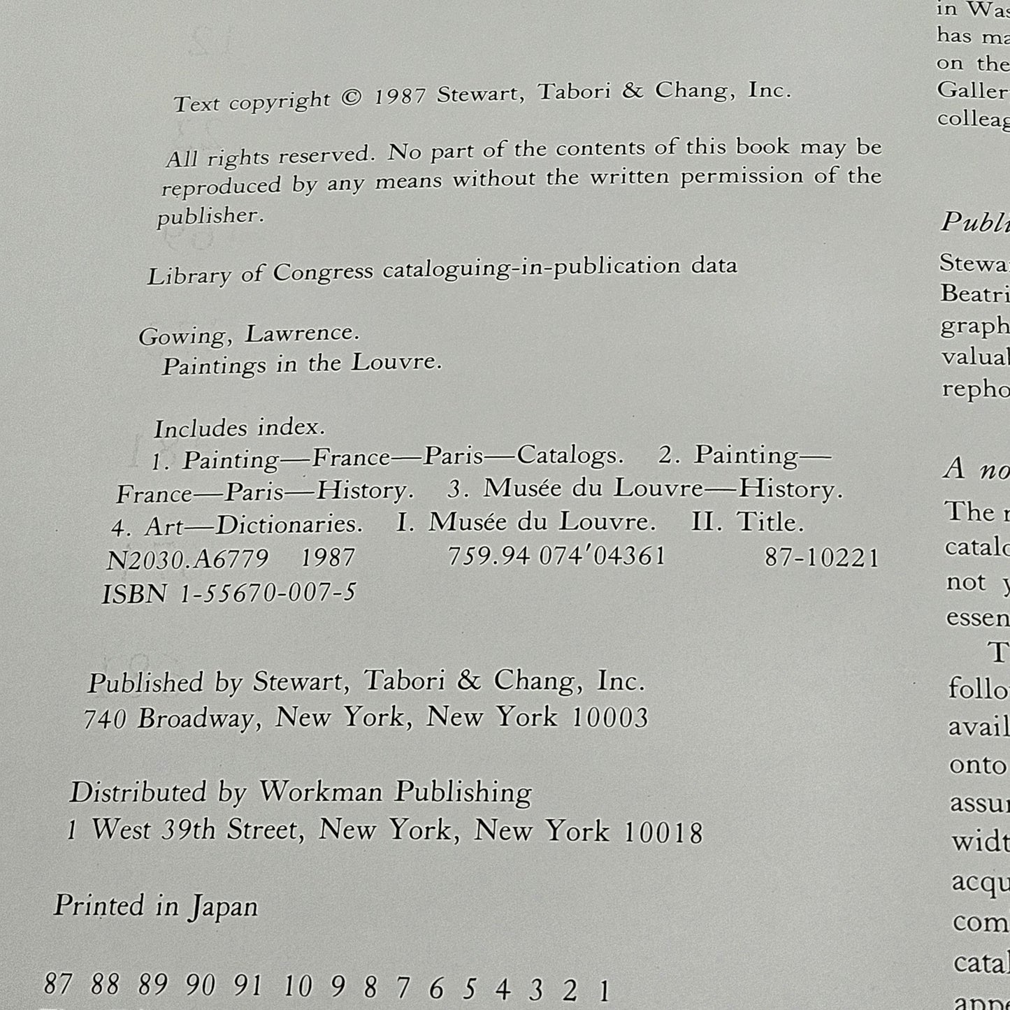 Book - Lawrence Gowing "Paintings in the Louvre"