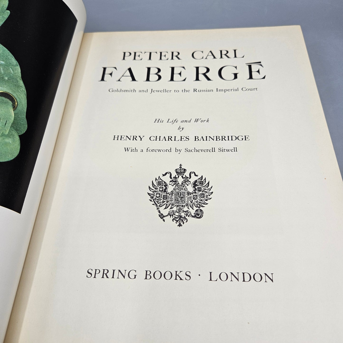 Book - Henry Charles Bainbridge "Peter Carl Faberge"