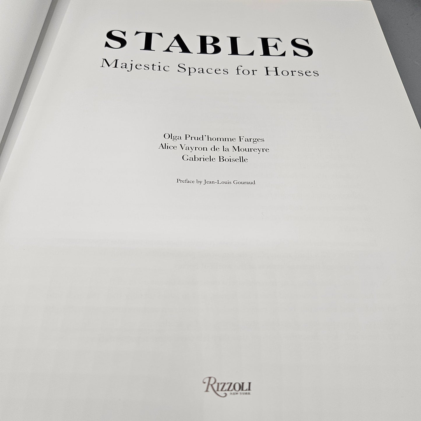 Book - Olga Farges "Stables: Majestic Spaces for Horses"