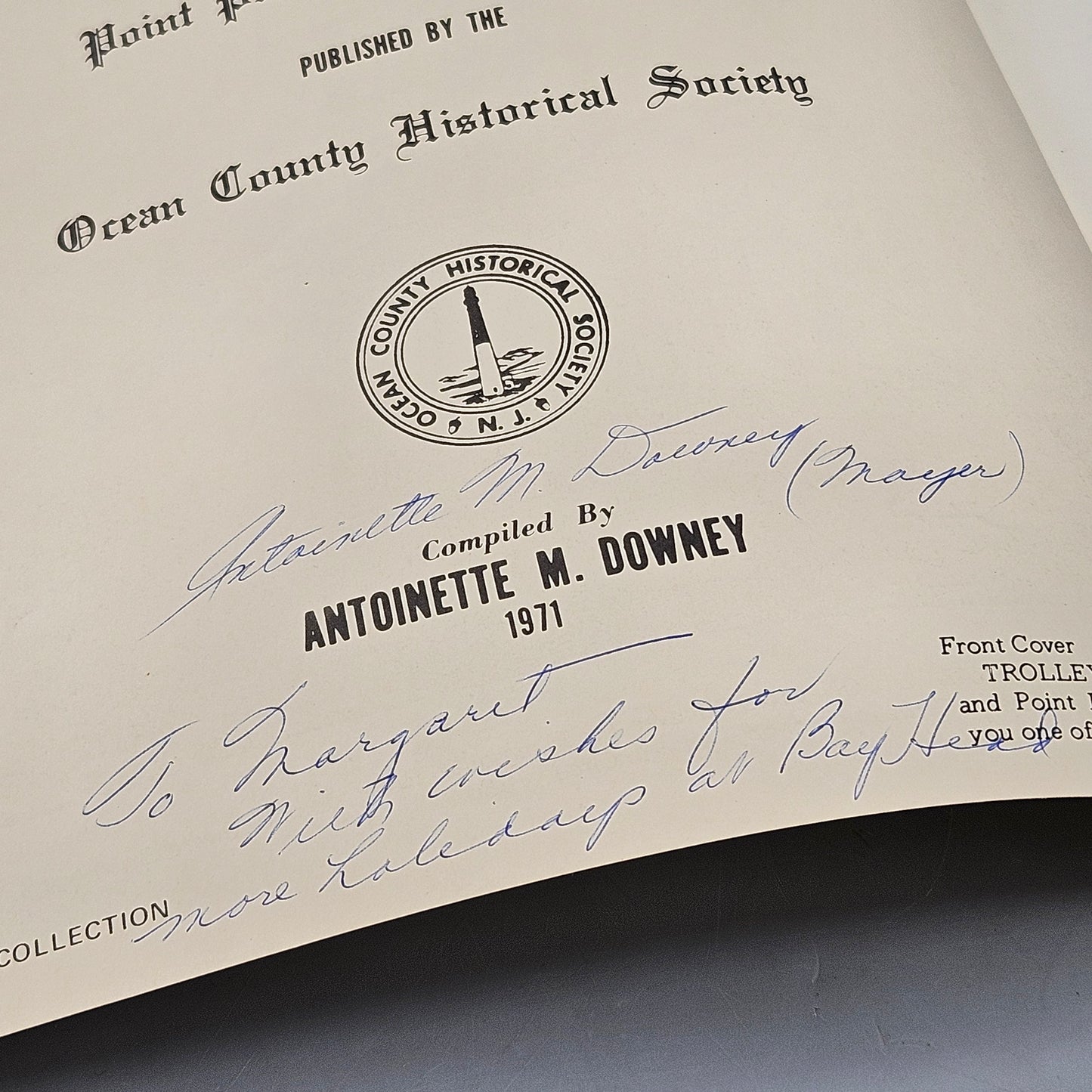 Book - Antoinette Downey "Pictorial Album of Point Pleasant, New Jersey" Signed