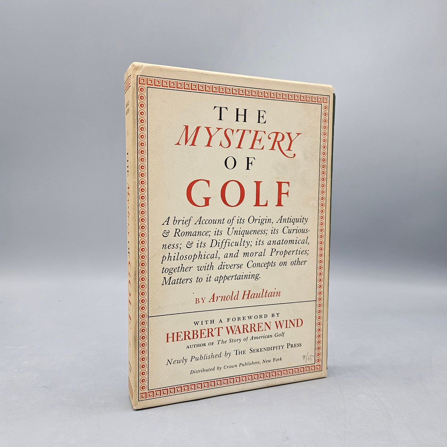 Book - Harvey Warren Wind "The Mystery of Golf"