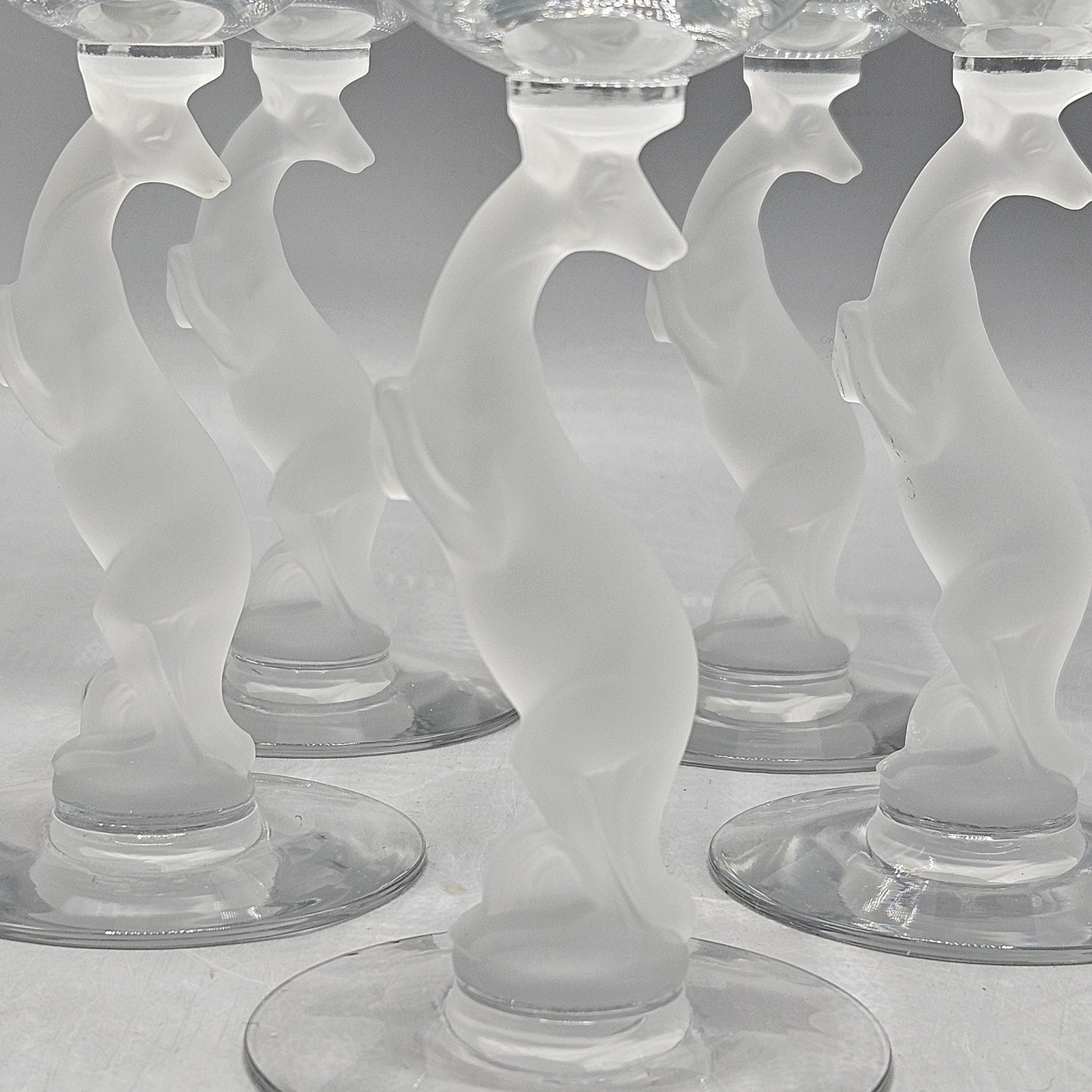 Douglas Nash for Libbey Silhouette Line Figural Stems - Kangaroo Wine Glasses - Set of Seven