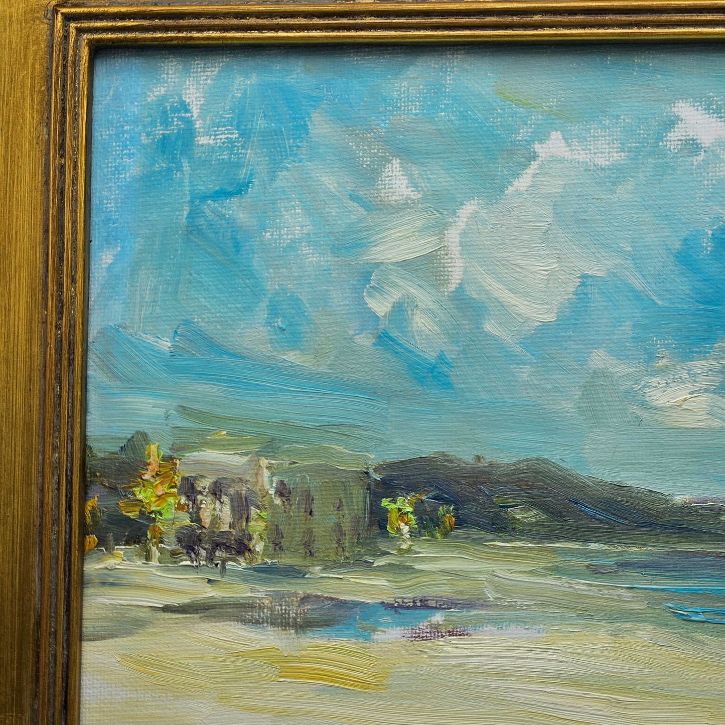 Signed Oil on Panel Painting Beach Landscape