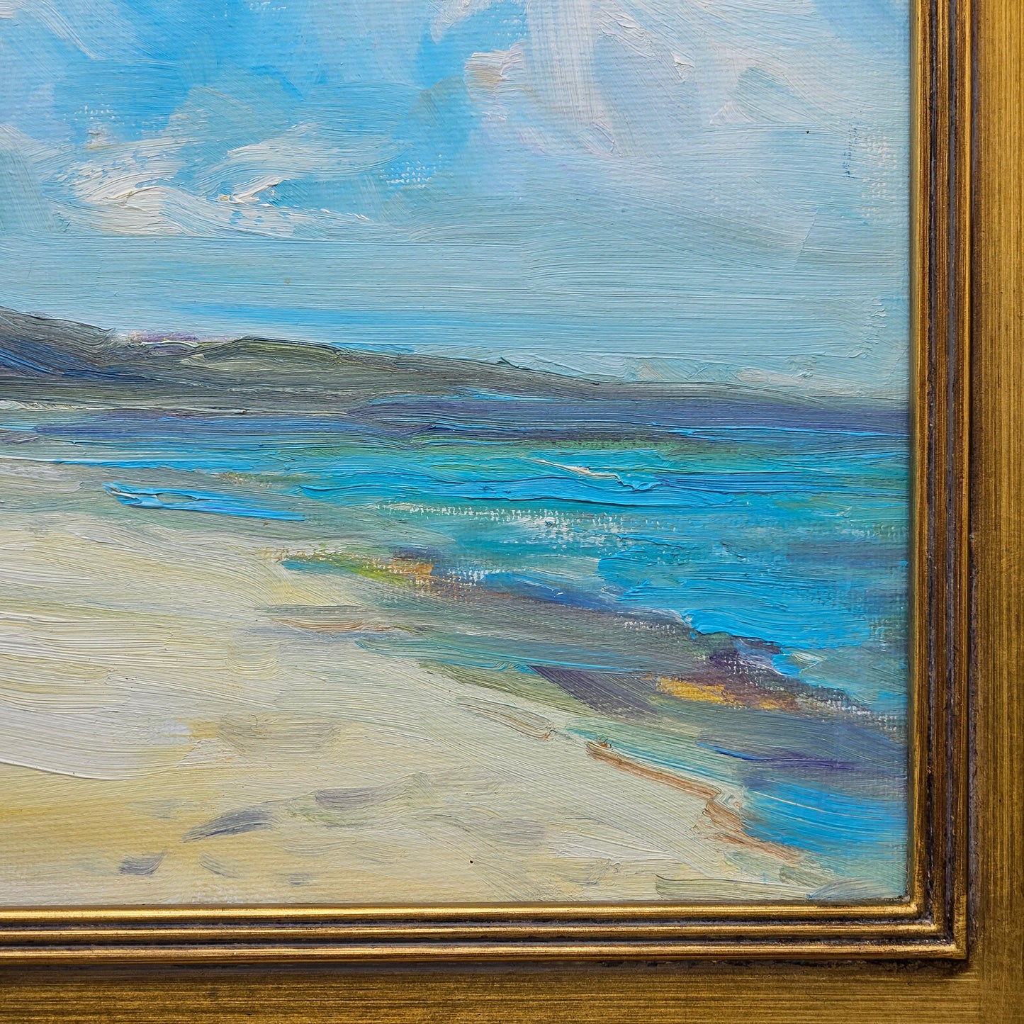 Signed Oil on Panel Painting Beach Landscape