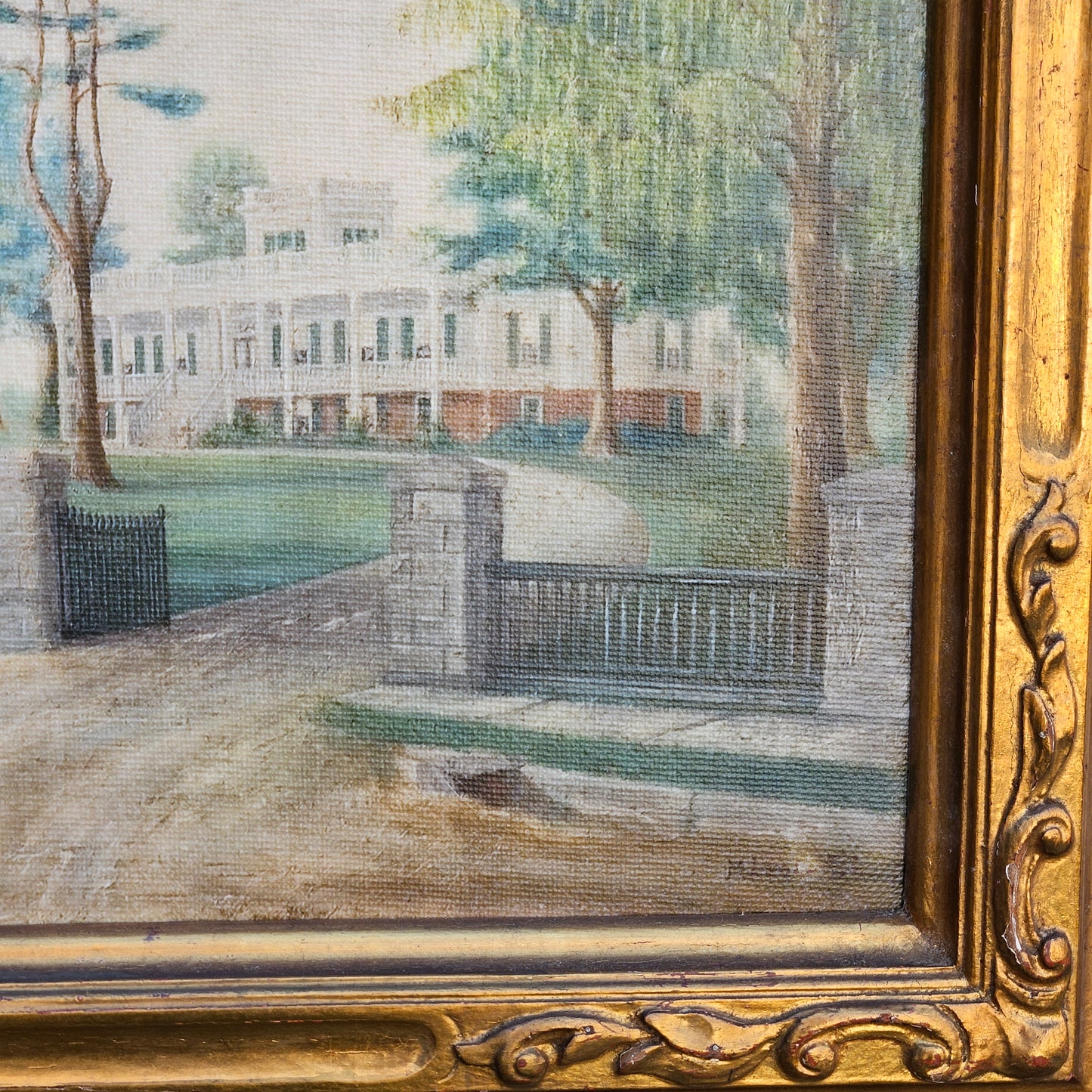 Giclee View of a Southern Plantation Framed Artwork