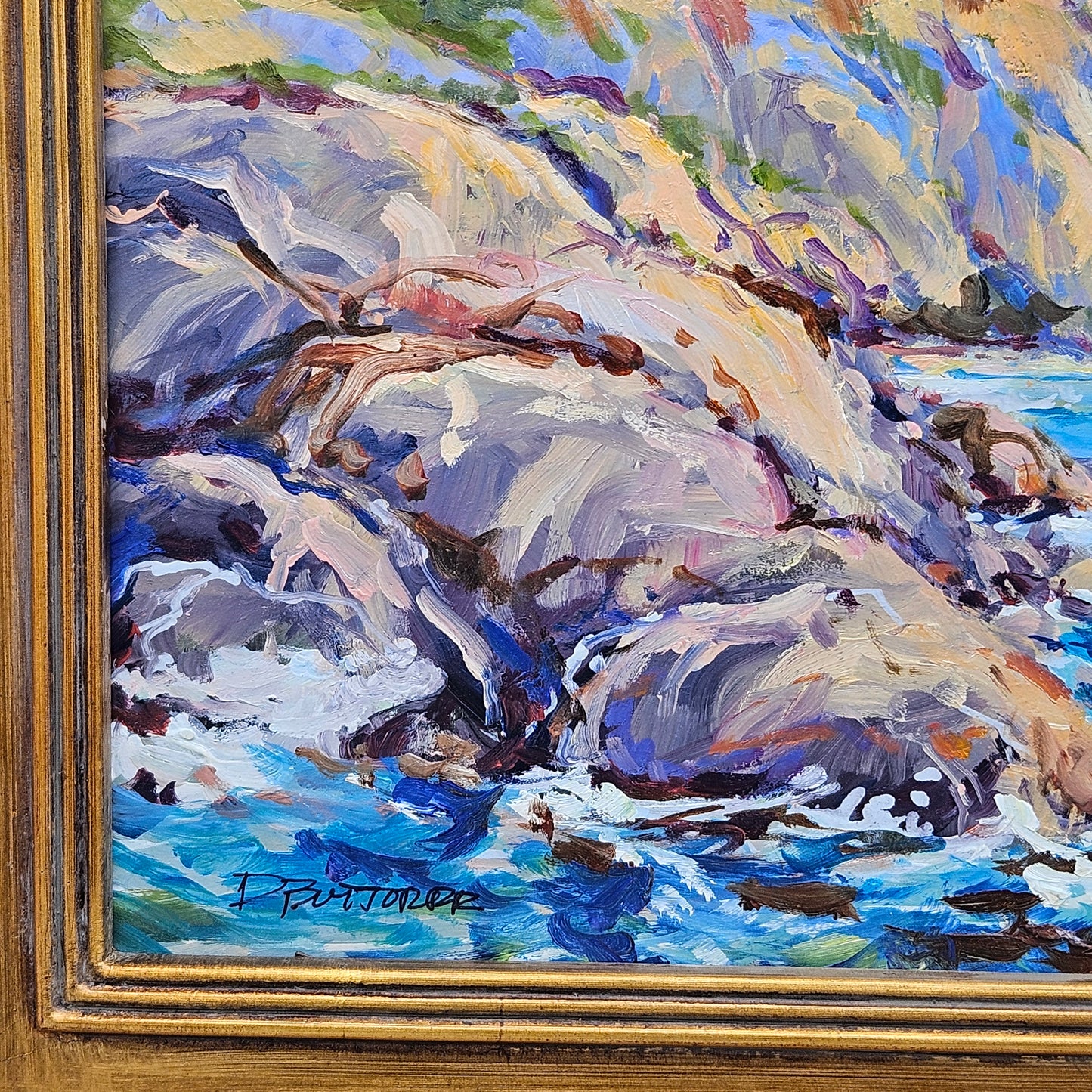 Signed Oil on Board Impressionist Landscape Painting