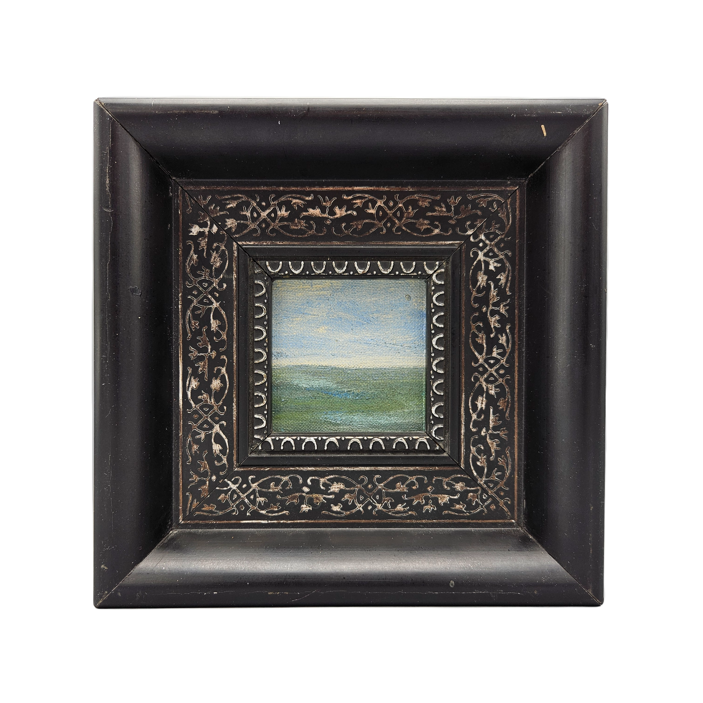 Oil on Board Miniature Seascape Painting