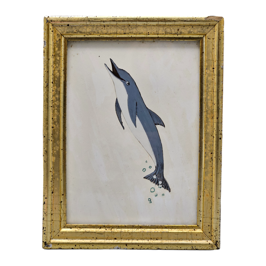 John Laughlin Gouache Leaping Dolphin