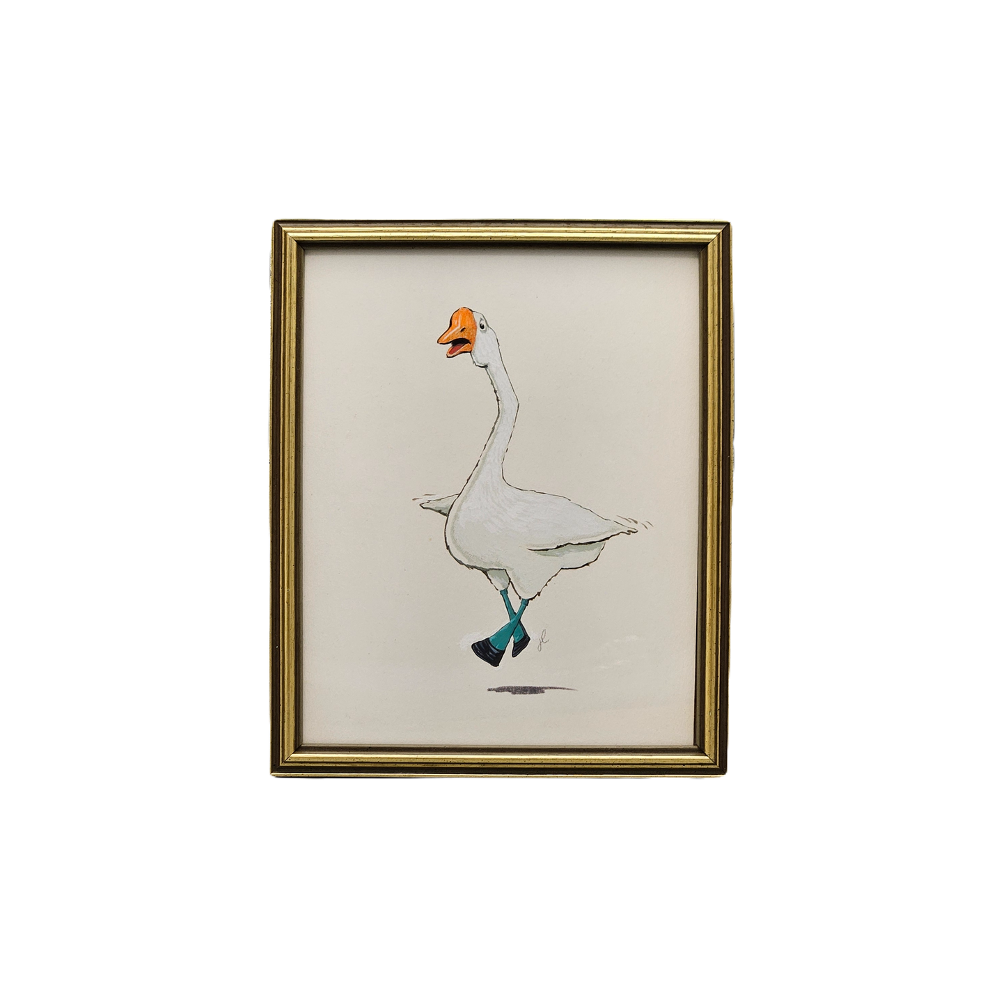 John Laughlin Gouache Dancing Goose