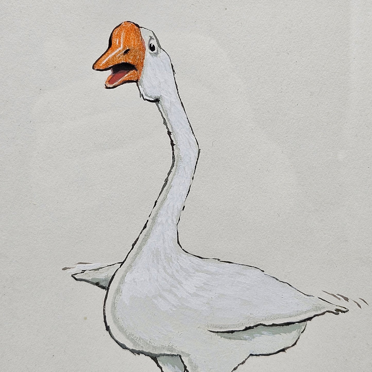 John Laughlin Gouache Dancing Goose