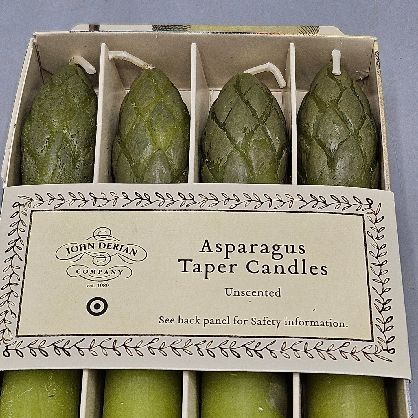 John Derian Asparagus Taper Candles - Set of Four