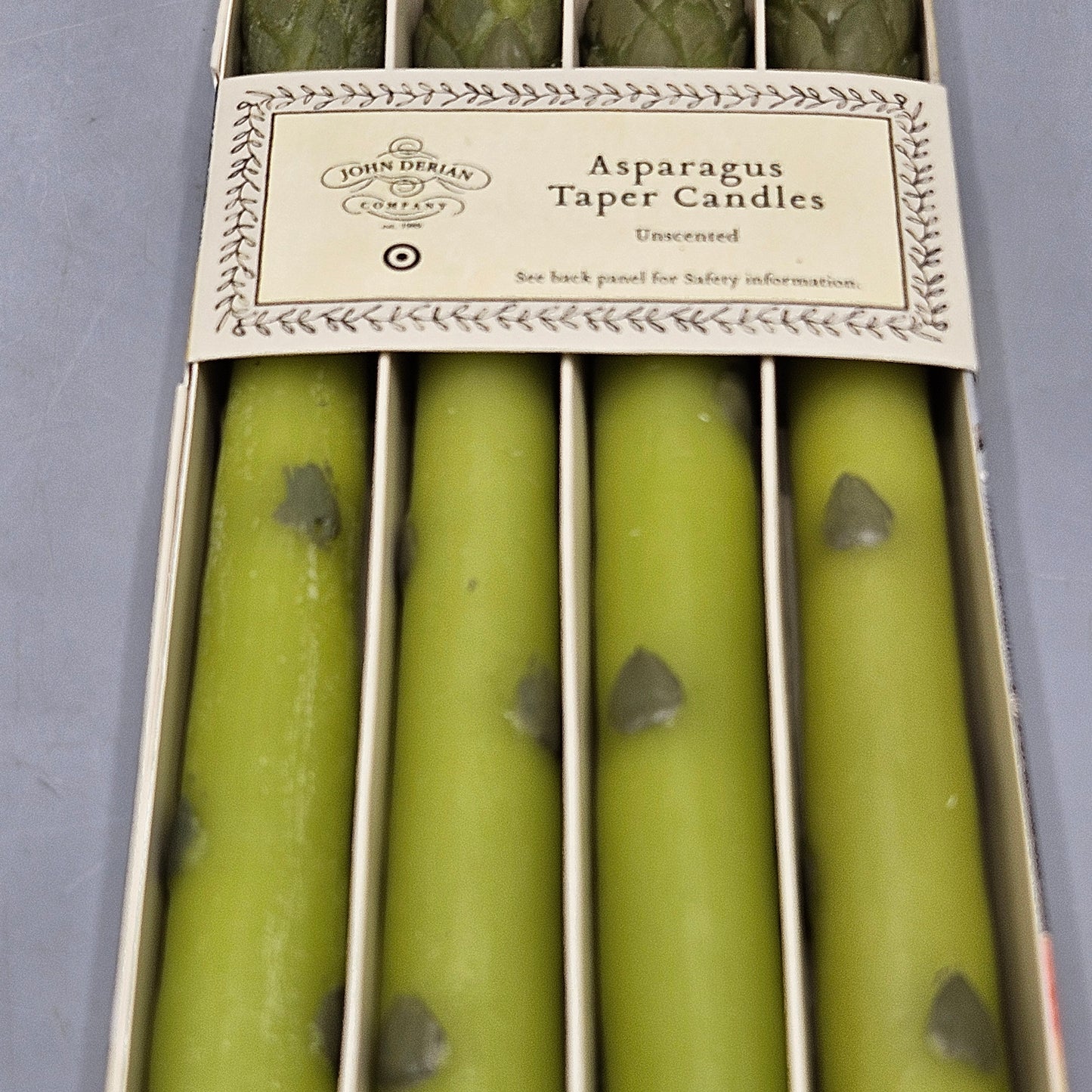 John Derian Asparagus Taper Candles - Set of Four