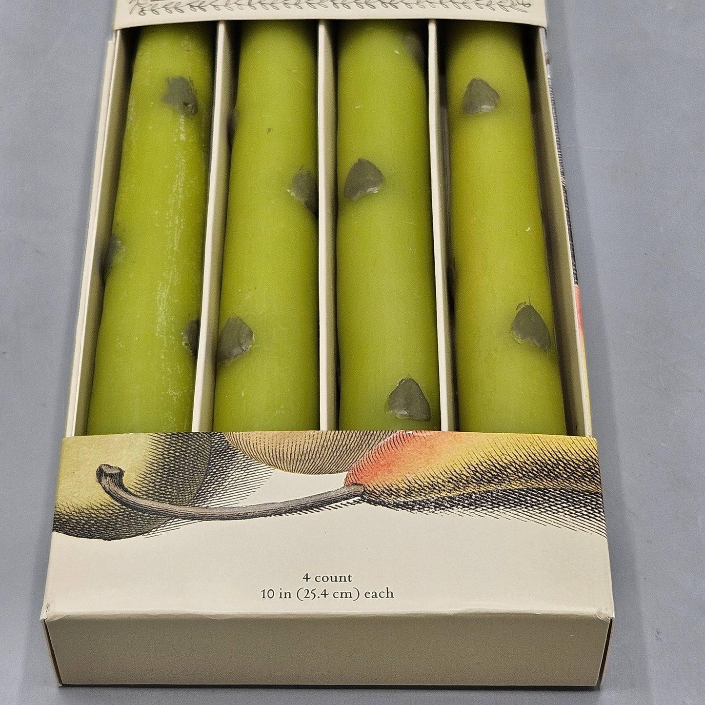 John Derian Asparagus Taper Candles - Set of Four