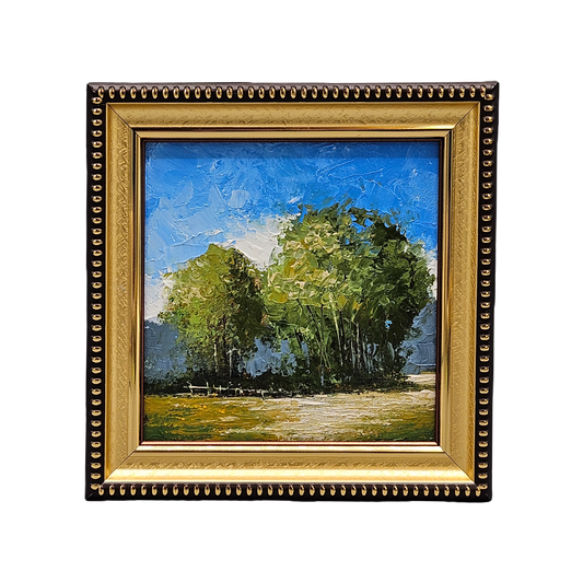 Miniature Framed Landscape Painting on Board