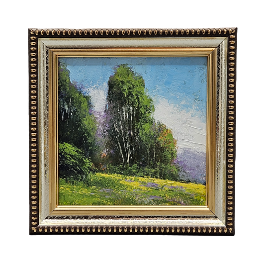 Miniature Framed Landscape Painting on Board