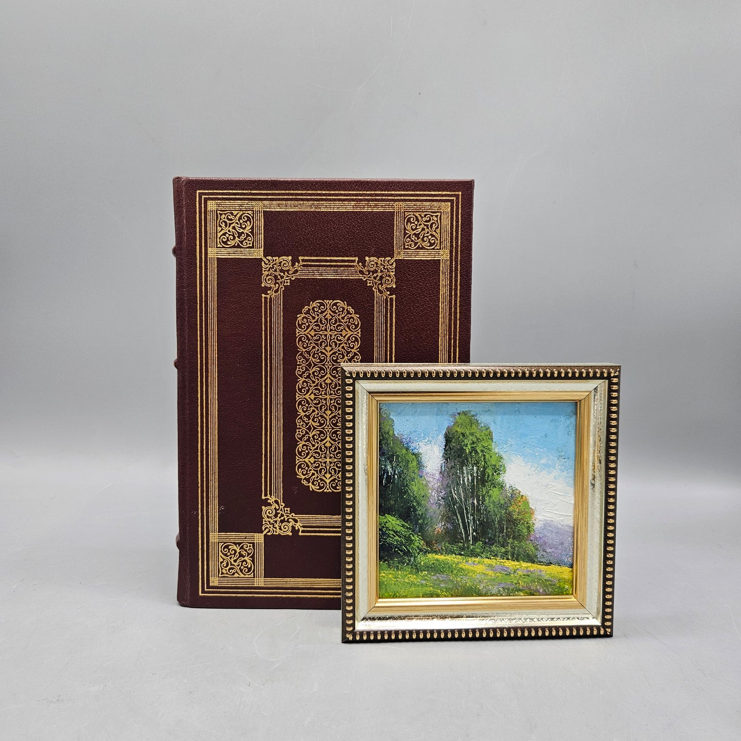 Miniature Framed Landscape Painting on Board