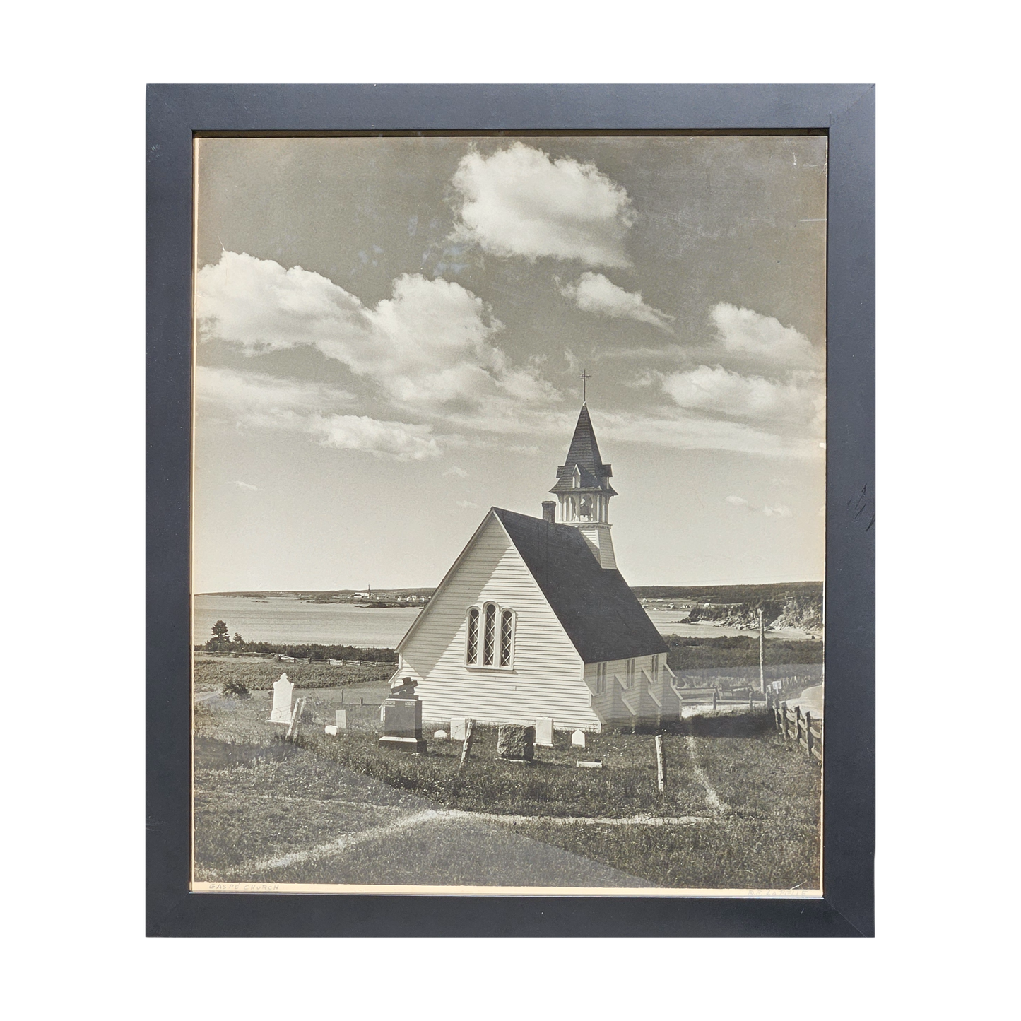 Raymond R LaPelle "Gaspe Church" Black and White Photograph Quebec