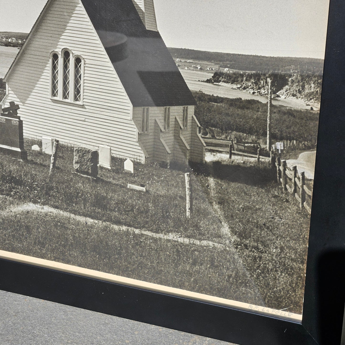 Raymond R LaPelle "Gaspe Church" Black and White Photograph Quebec