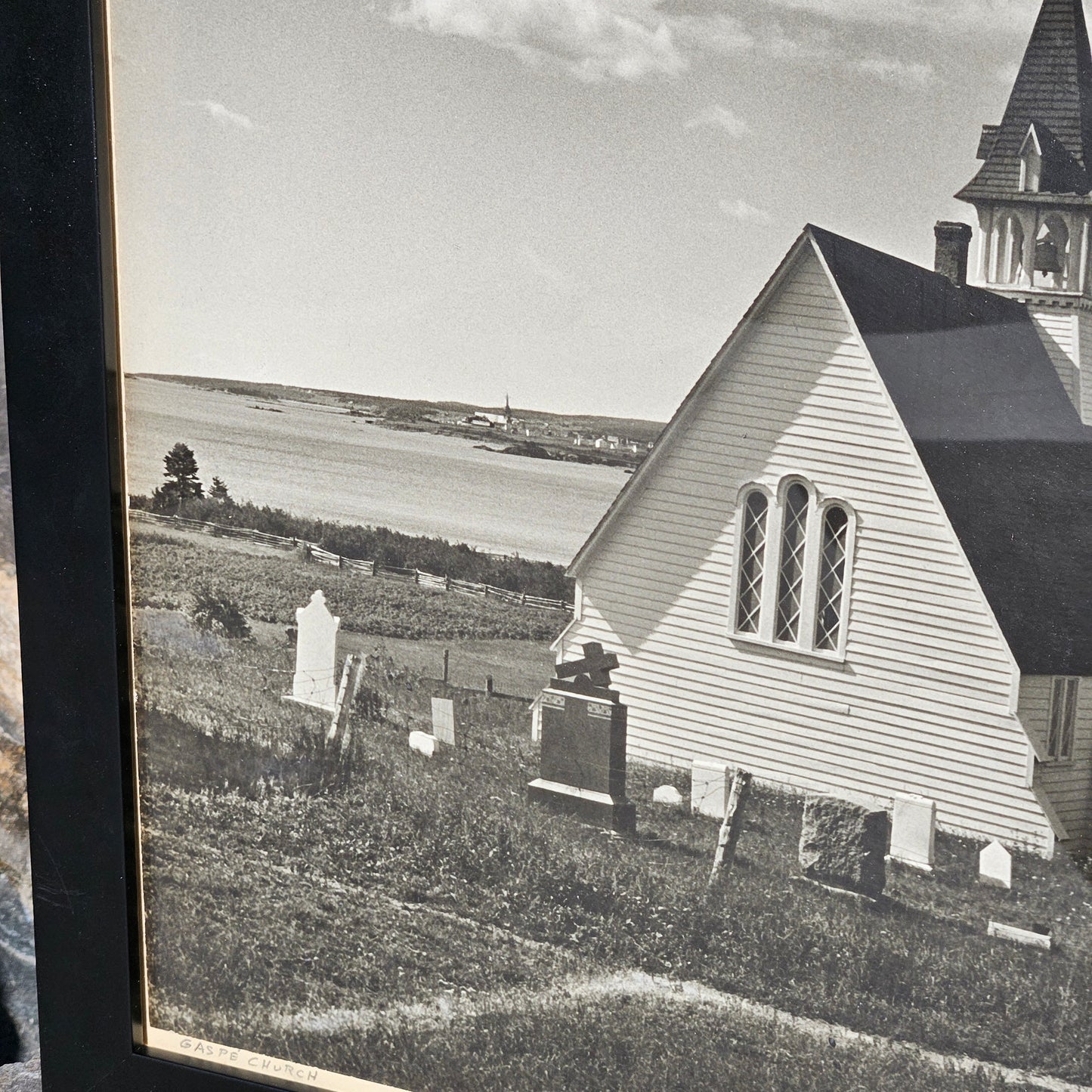 Raymond R LaPelle "Gaspe Church" Black and White Photograph Quebec