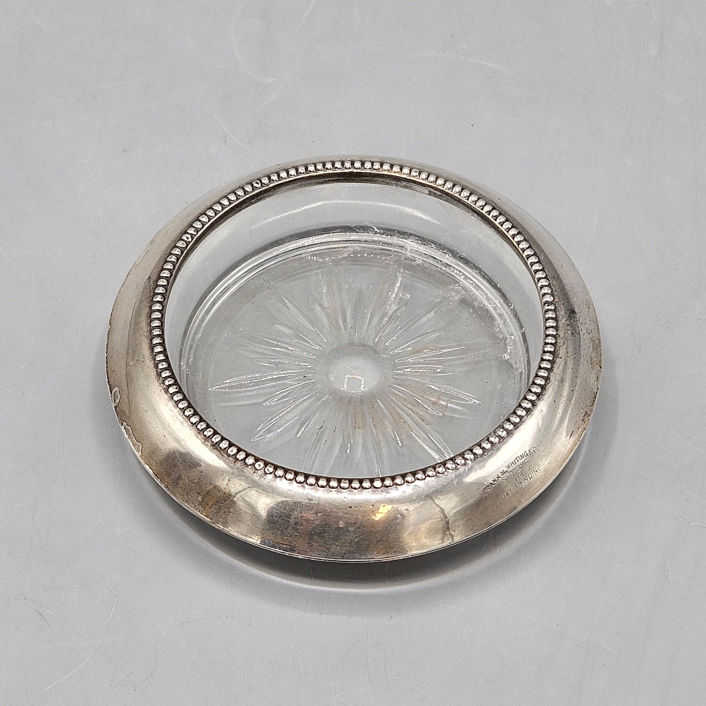 Frank Whiting Sterling Silver Rimmed Coaster