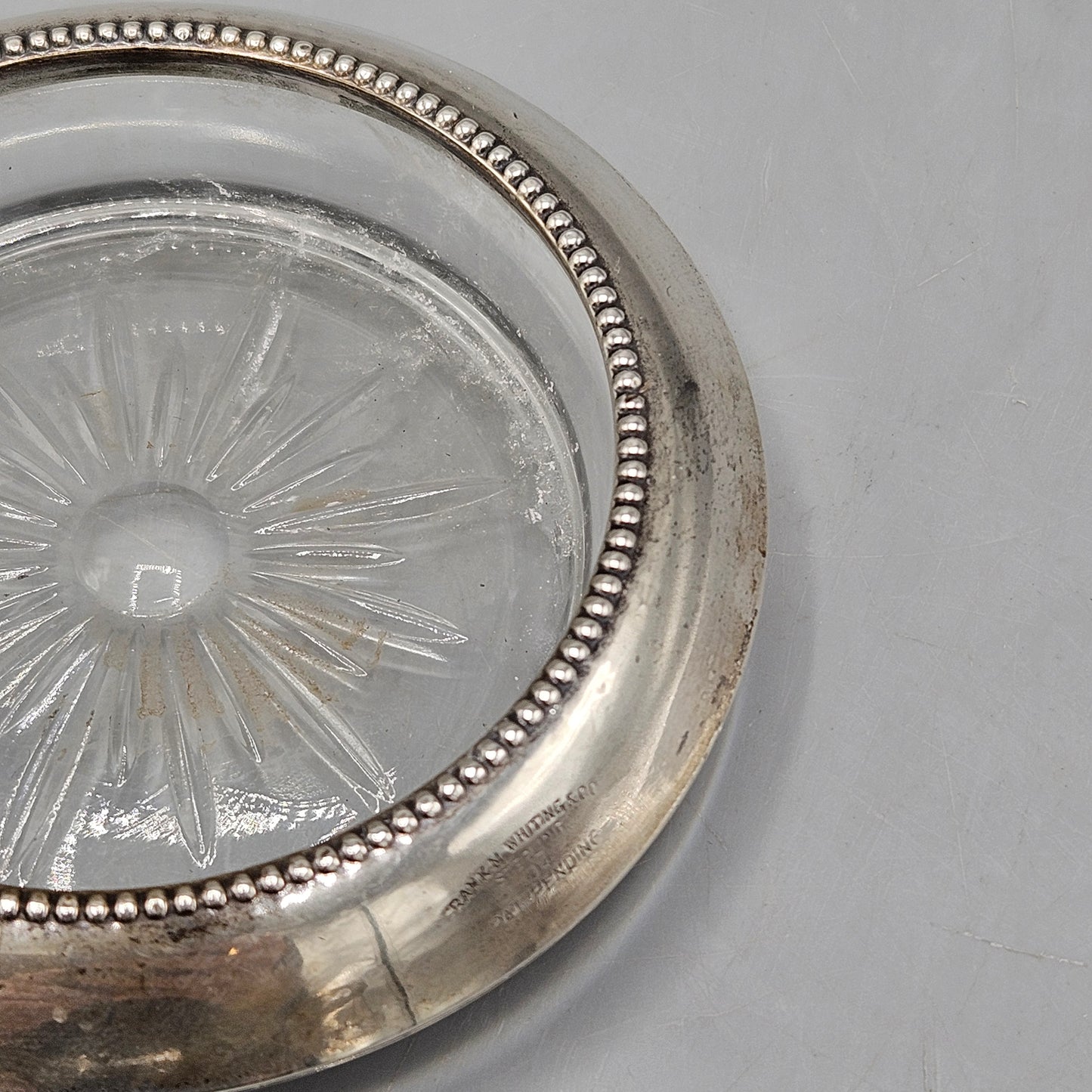 Frank Whiting Sterling Silver Rimmed Coaster