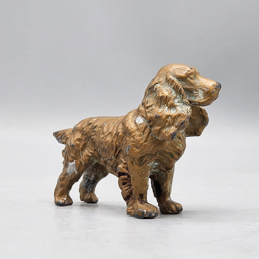 Copper Clag Cast Spelter Spaniel Dog Figure