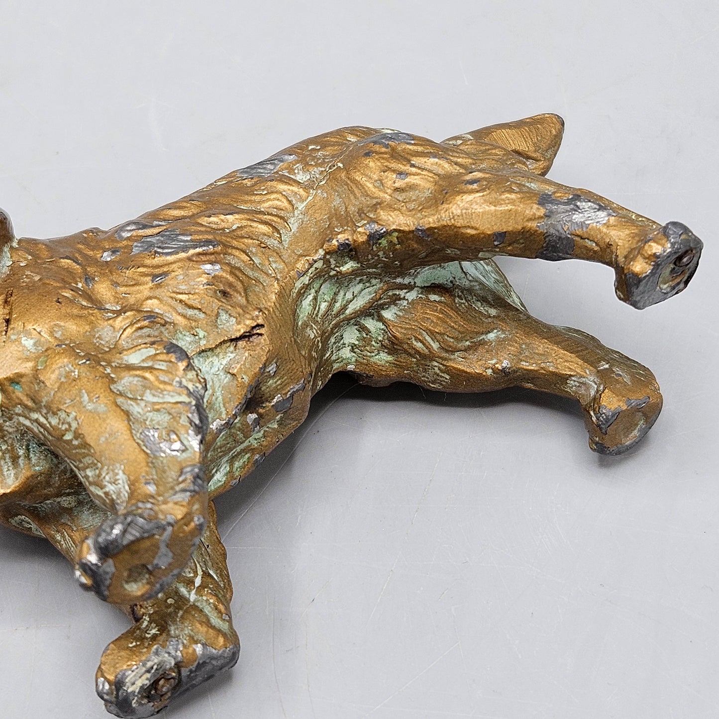 Copper Clag Cast Spelter Spaniel Dog Figure