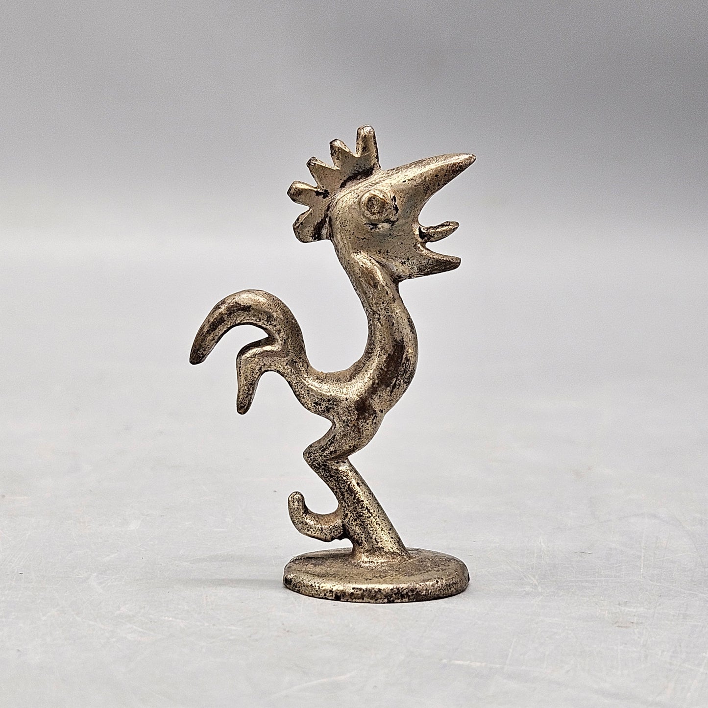 Hagenauer Style Silvered Bronze Rooster Figure