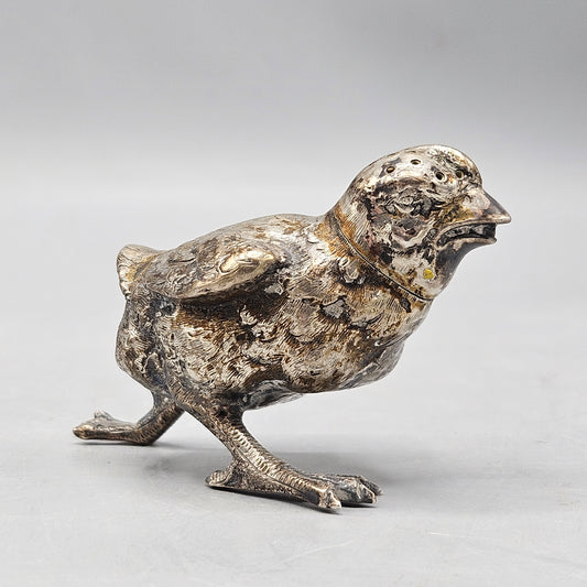 Vintage Silverplate Figural Chick Salt Shaker