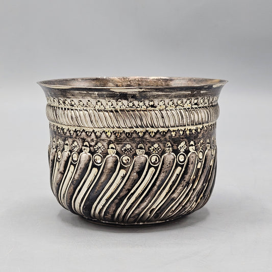 Victorian Silver Cup with Queen Anne Shilling