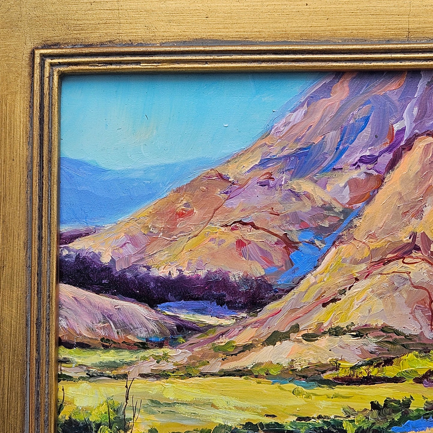 Original Western Landscape Painting with Mountains