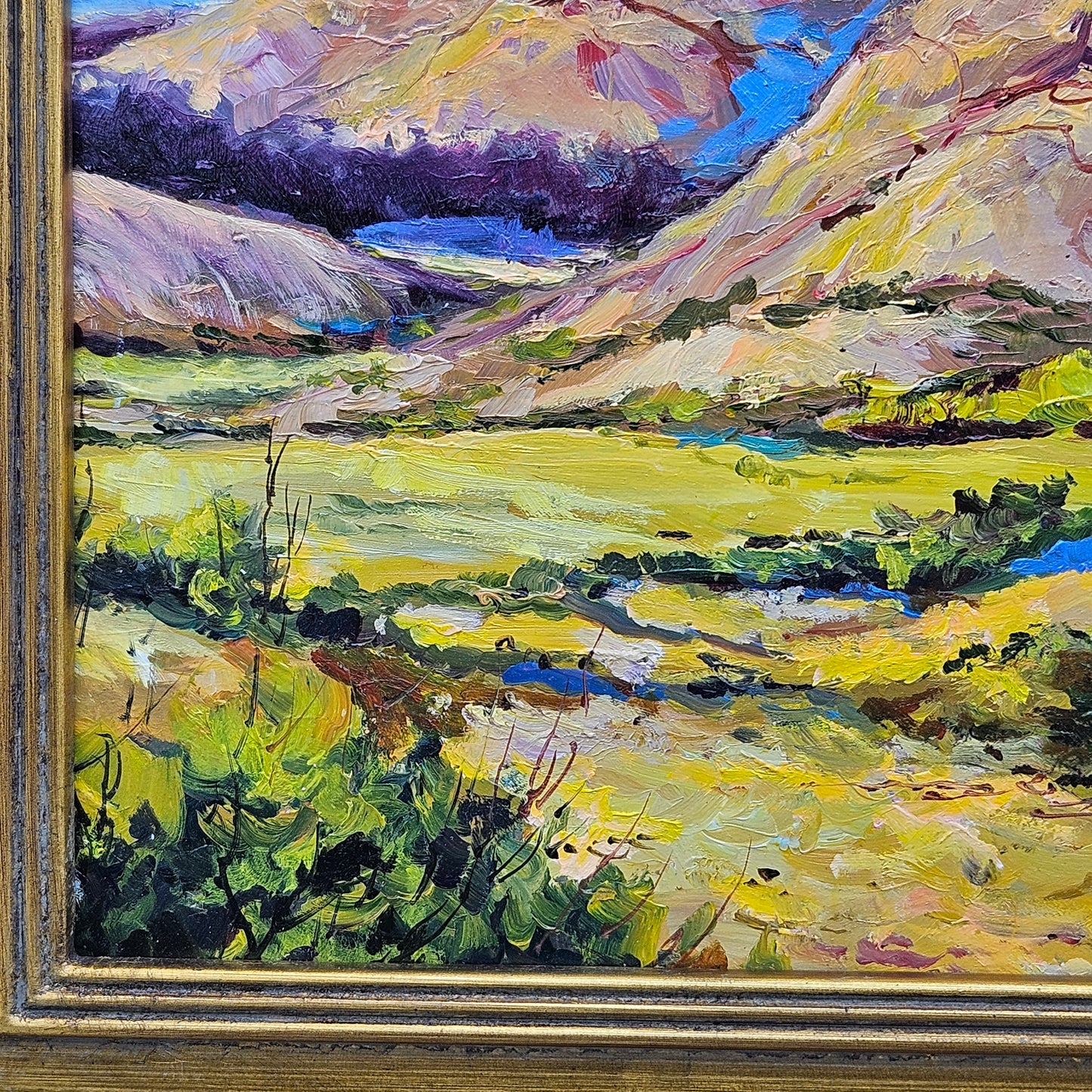 Original Western Landscape Painting with Mountains