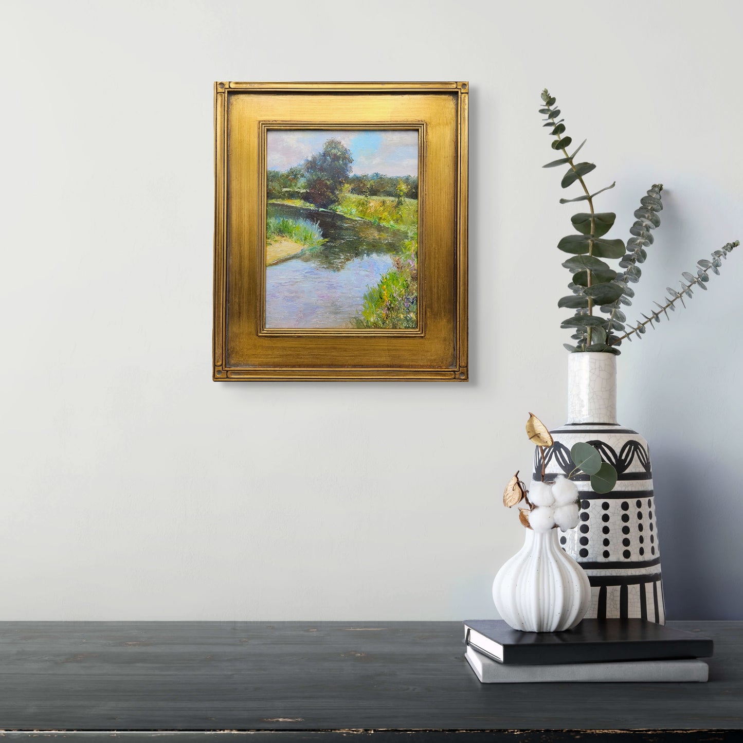 Original Landscape Painting with River