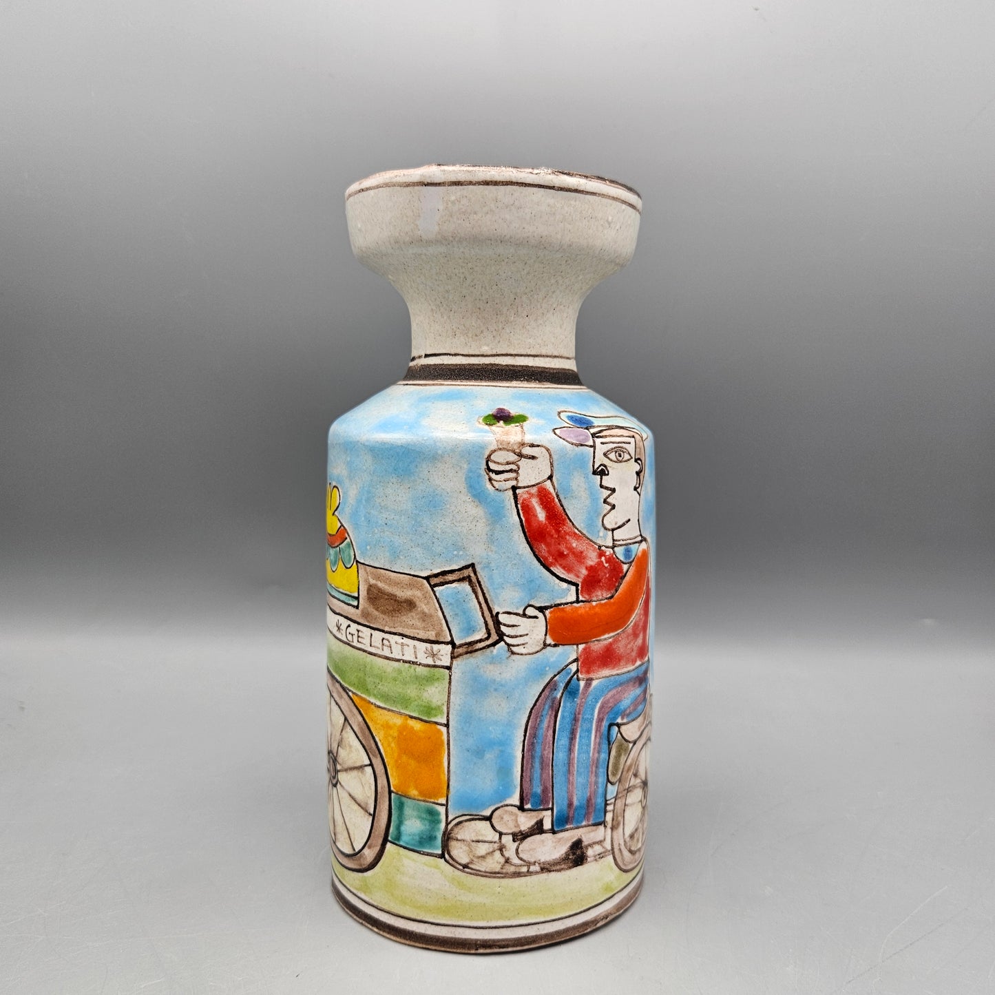 Desimone Italian Pottery Hand-Painted Vase