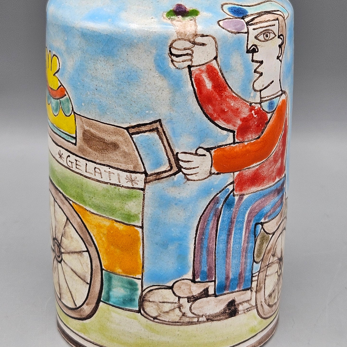 Desimone Italian Pottery Hand-Painted Vase