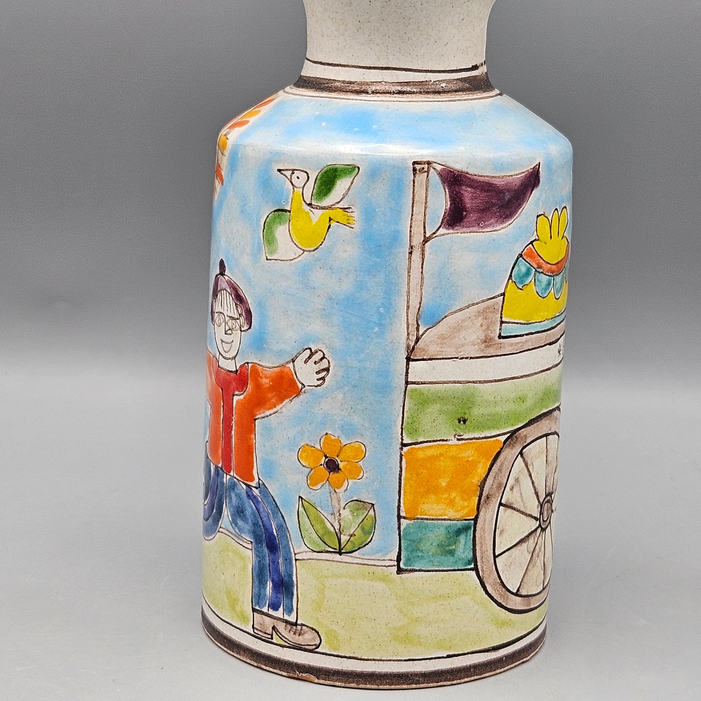 Desimone Italian Pottery Hand-Painted Vase