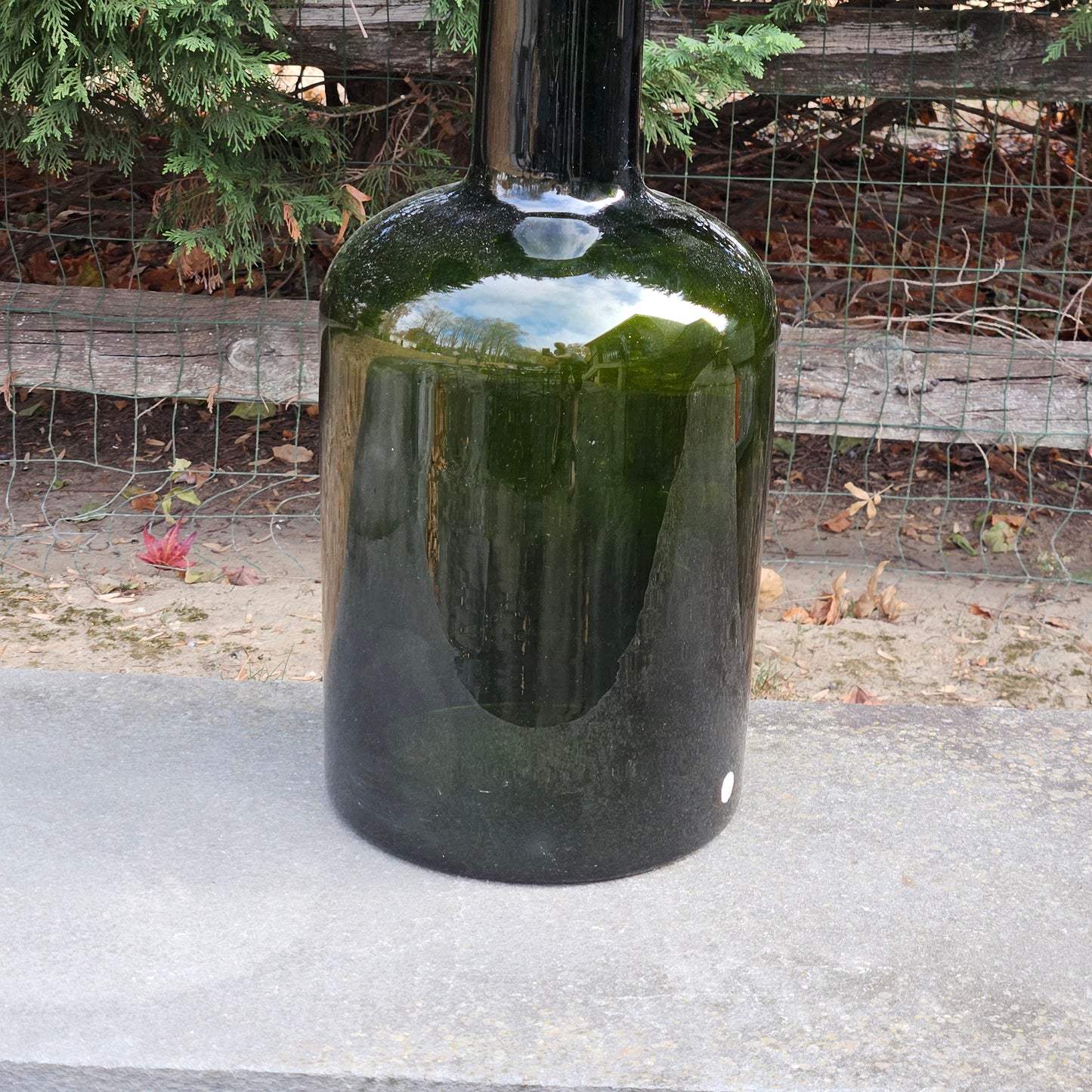 Large Dark Green Otto Brauer for Holmegaard Gulvvase Vase