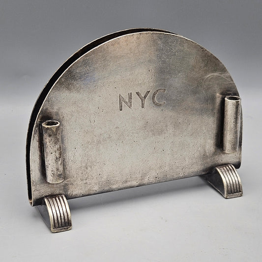 Art Deco New York Central Railroad SIlverplate Menu Holder