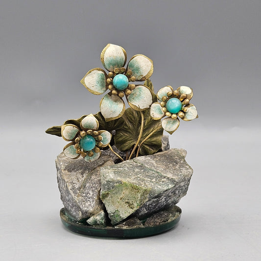 The Art of Frank Mosse Enameled Flowers in Rocks