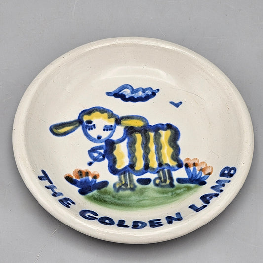 MA Hadley Stoneware "The Golden Lamb" Coaster