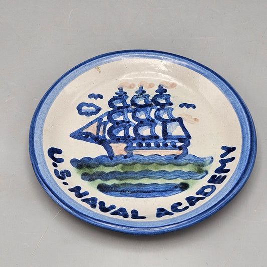 MA Hadley Stoneware US Naval Academy Coaster