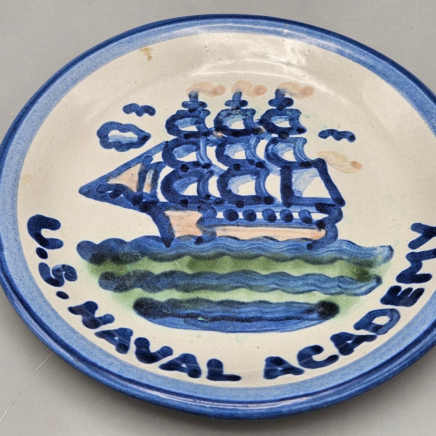 MA Hadley Stoneware US Naval Academy Coaster